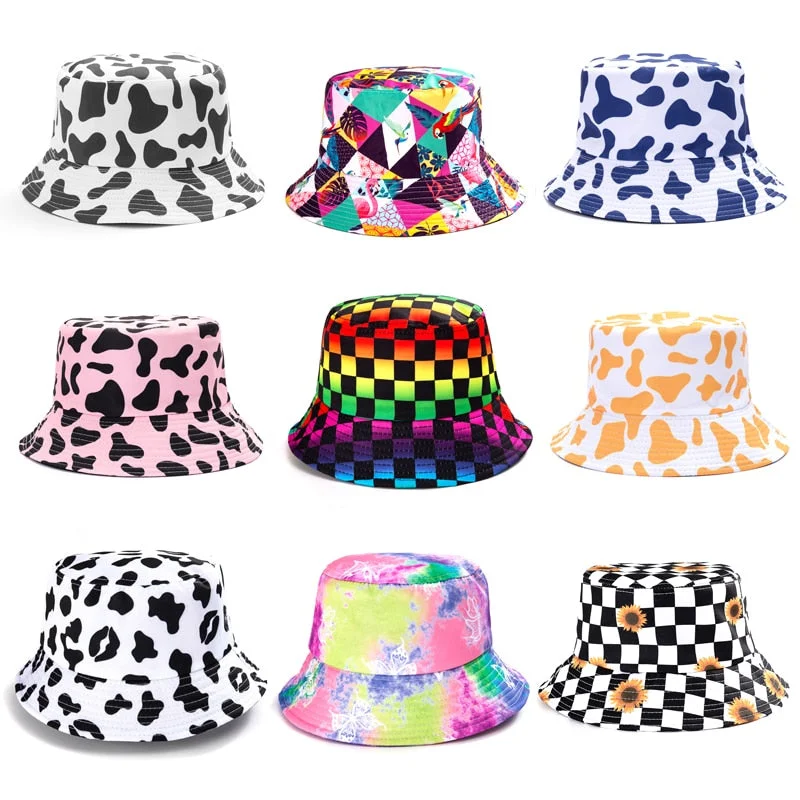 Gothic Bucket Hat with Dark Tone -Bucket Hats Women Reversible Summer Print Bucket Hat Travel Hat