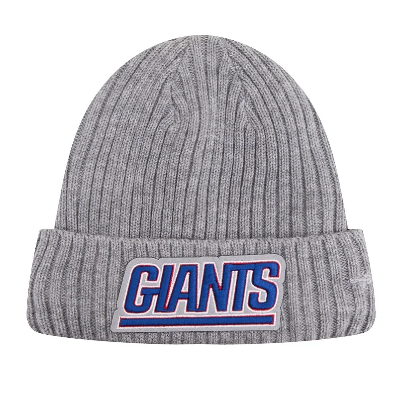 Cotton mesh cap for airy outdoor comfort -NFL NEW YORK GIANTS CLASSIC CORE UNISEX BEANIE (HEATHER GREY)