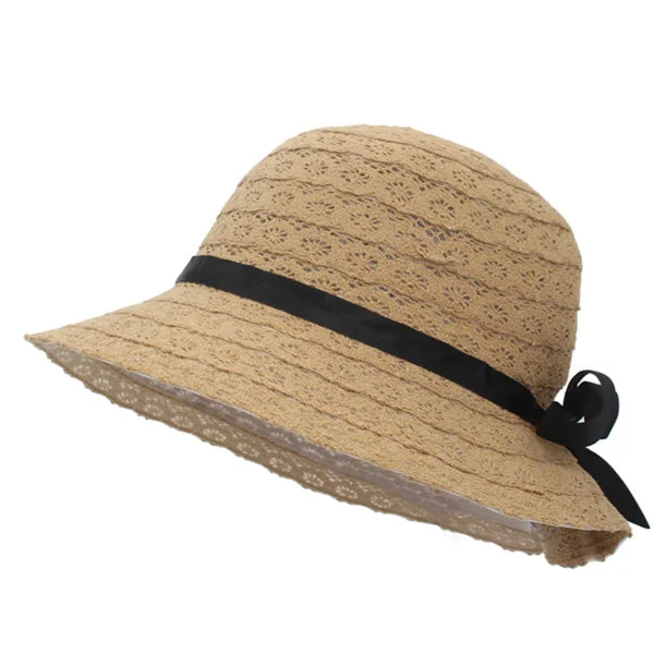 Handwoven straw hat for women with a unique design and artistic craftsmanship -Versatile Ladies Travel Sun Hat