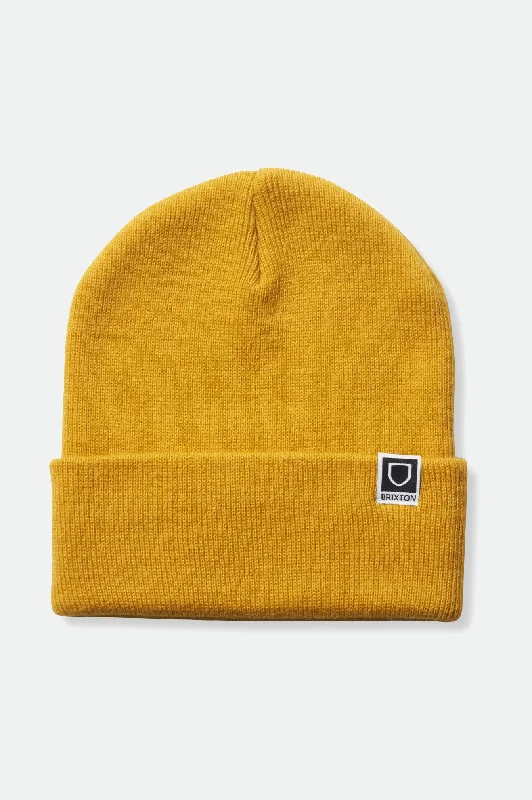 Premium snapback cap with flat bill design -Harbor Beta Watch Cap Beanie - Mustard