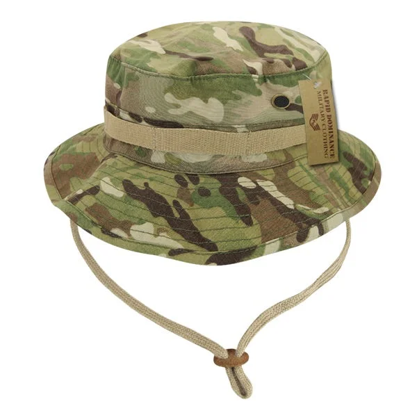 Beige Bucket Hat for Neutral -Military Boonie Hat MultiCam Camo Ripstop Tactical Australian Bucket Hat - Rapid Dominance R73