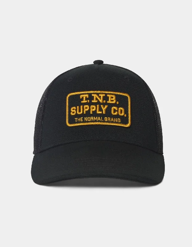 Baseball Cap for Weekend Getaways -TNB Supply Co. 5-Panel Cap in Black