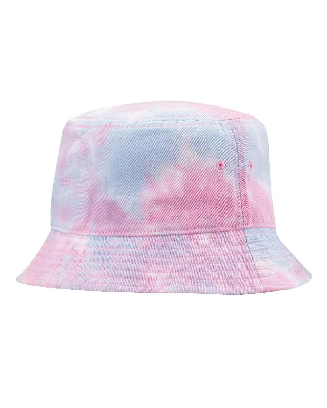 Gray Bucket Hat for Subtle -Sportsman - Tie-Dyed Bucket Cap, Tiedye, Rainbow Colors Bucket Hat - SP450