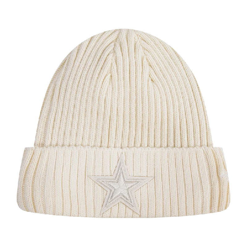 Breathable mesh cap for hot weather comfort -NFL DALLAS COWBOYS NEUTRAL UNISEX BEANIE (EGGSHELL)