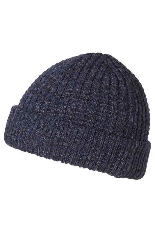 Minimalist mesh cap for airy lightweight feel -Kooringal Mens Shadow Beanie - Denim