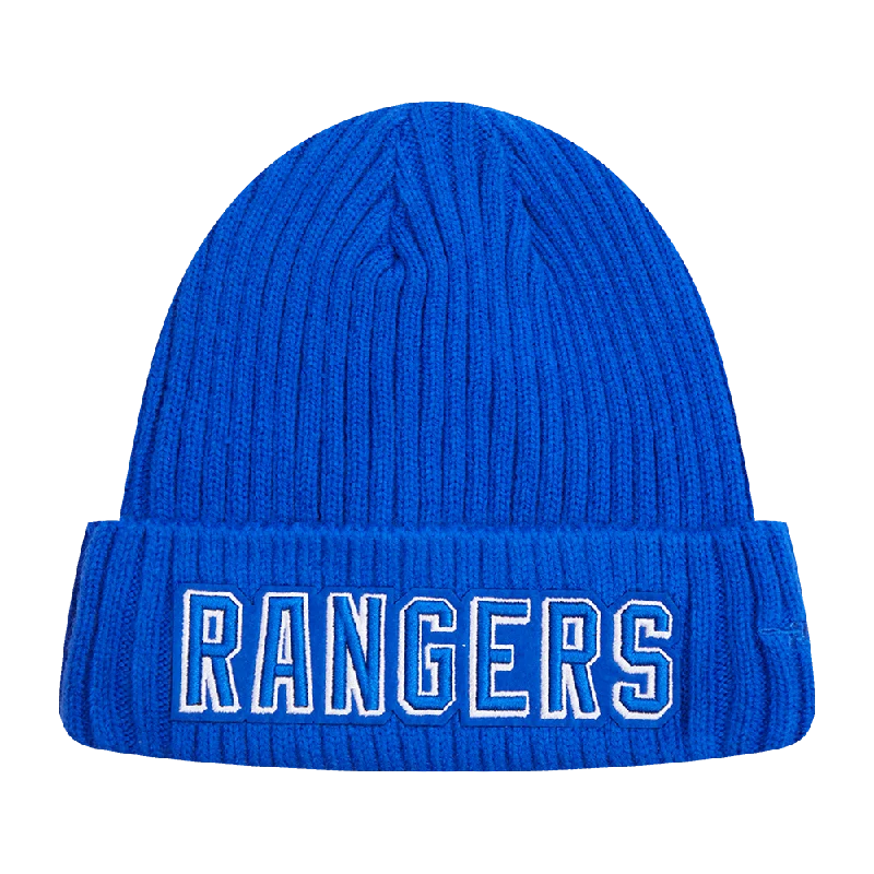 Cotton twill cap for durable daily use -NHL NEW YORK RANGERS CLASSIC CORE UNISEX KNIT BEANIE (ROYAL BLUE)