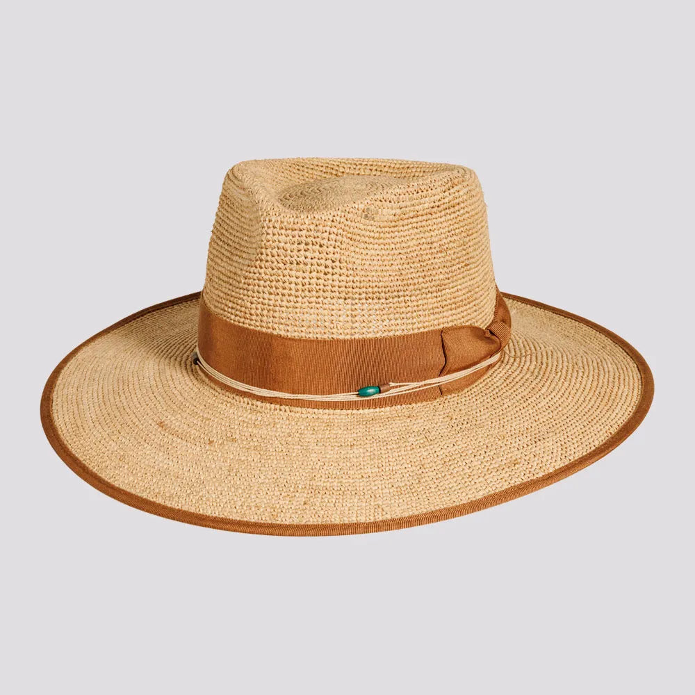 Classic woven straw hat for women with high-quality texture and design -Inari | Womens Crocheted Raffia Straw Sun Hat