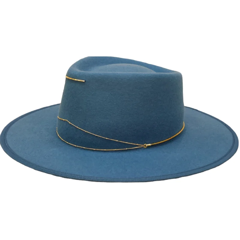 Handmade felt hat with unique artistic flair -Anna - Blue Jean