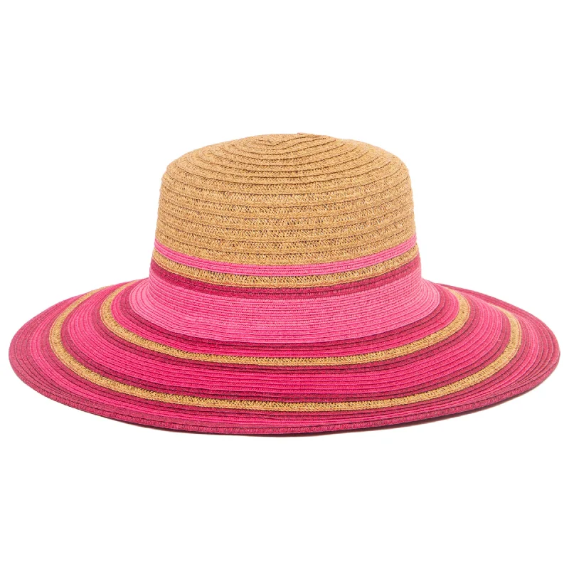 Handmade straw hat for women with intricate weaving and boho style -Tuscany Sun Hat by Trina Turk (TTT1028)