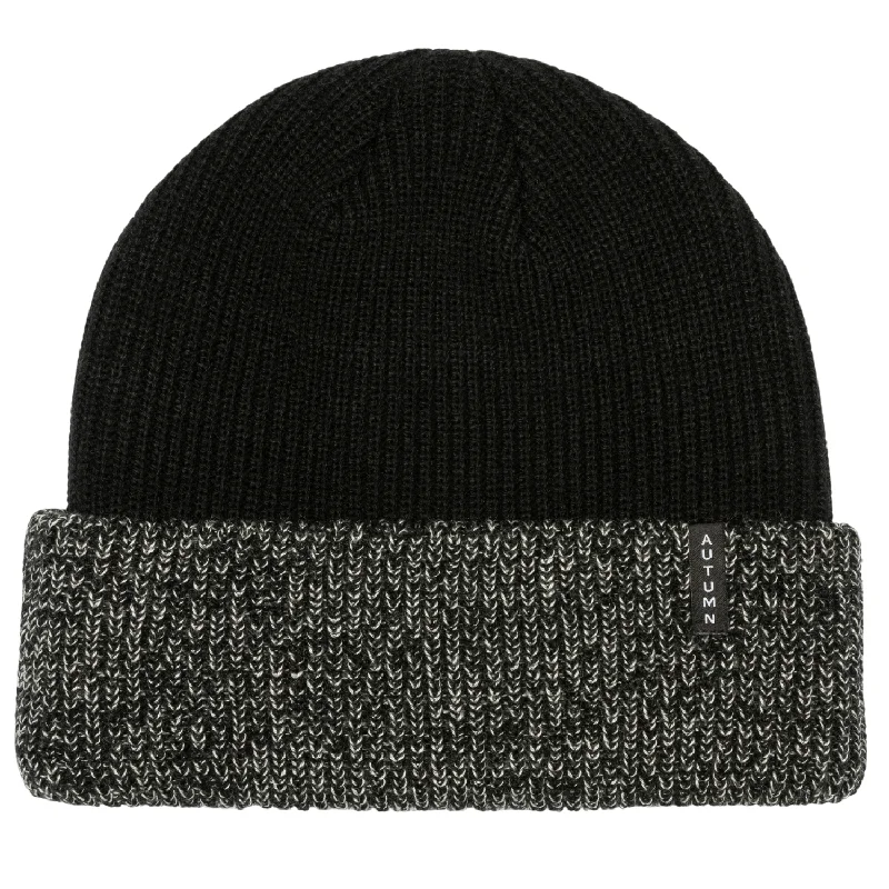 Minimalist cap with small stitched emblem -Autumn Blocked Beanie 2024