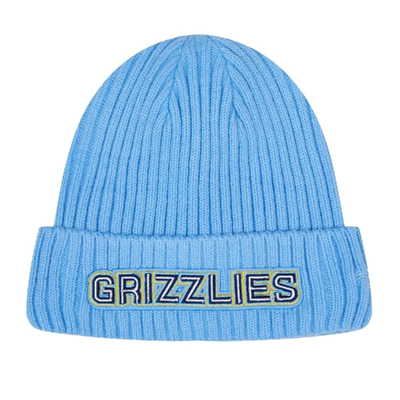 Premium snapback cap with flat bill design -NBA MEMPHIS GRIZZLIES CLASSIC CORE UNISEX BEANIE (UNIVERSITY BLUE)