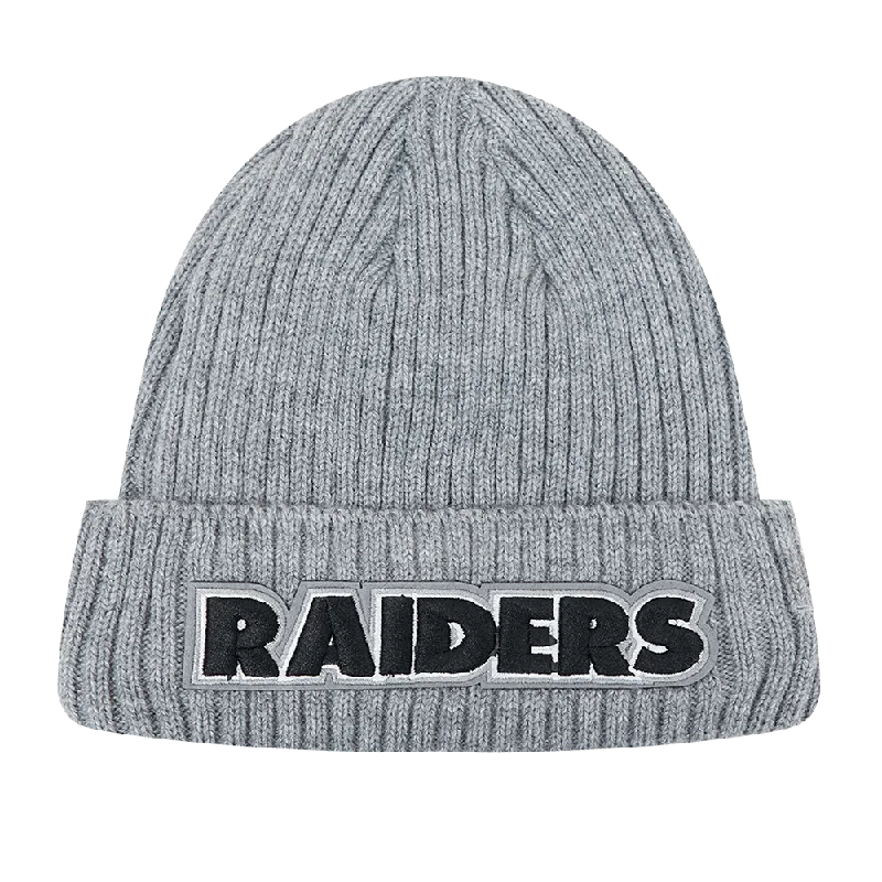 Adjustable trucker cap for outdoor summer fun -NFL LAS VEGAS RAIDERS CLASSIC CORE UNISEX BEANIE (HEATHER GREY)