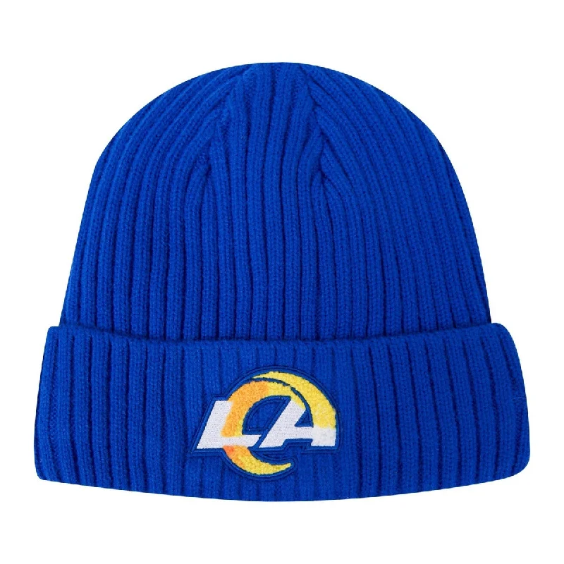 Minimal snapback cap for clean urban style -NFL LOS ANGELES RAMS MASHUP UNISEX BEANIE (ROYAL BLUE)