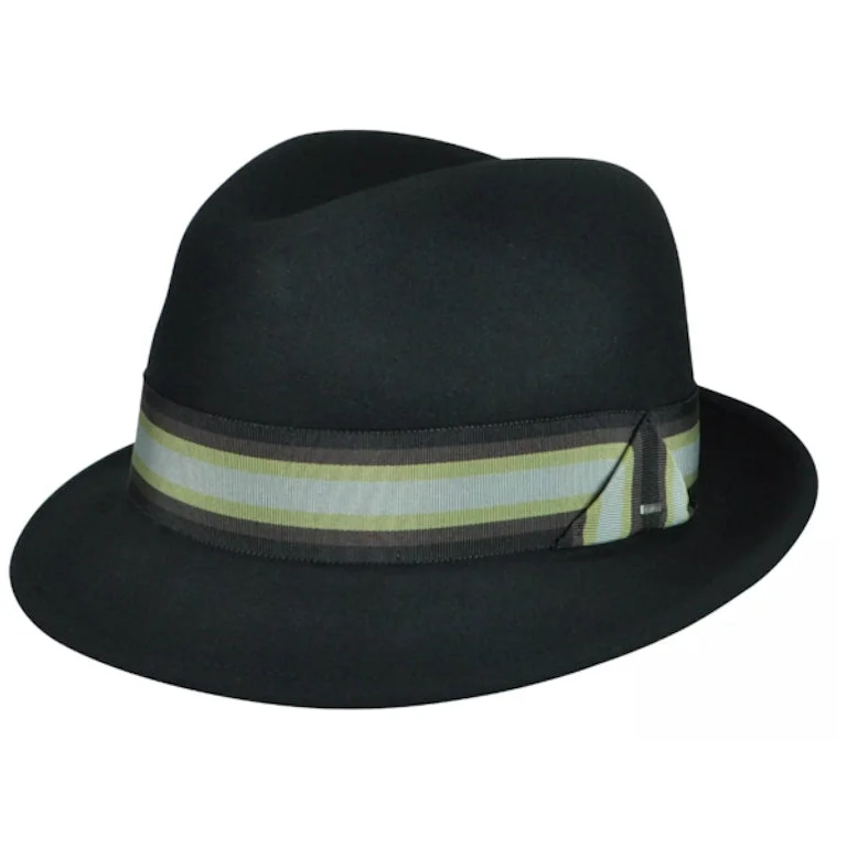 Waterproof felt hat for rainy season protection -Bailey Goldring Center Dent Wool Felt Trilby Hat