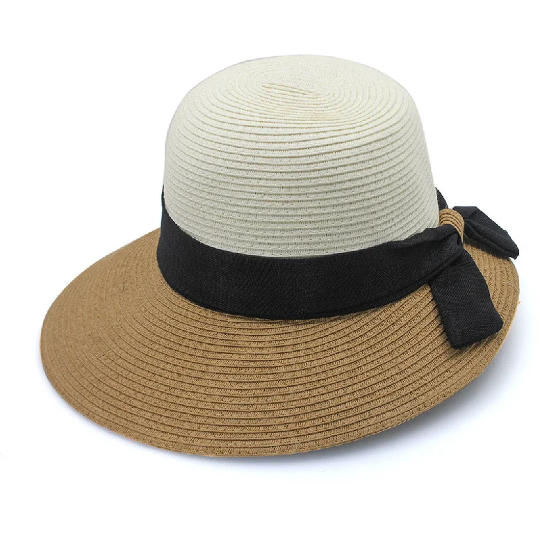 Adjustable Bucket Hat for Comfort -Shirley Bucket Hat - Ivory Camel