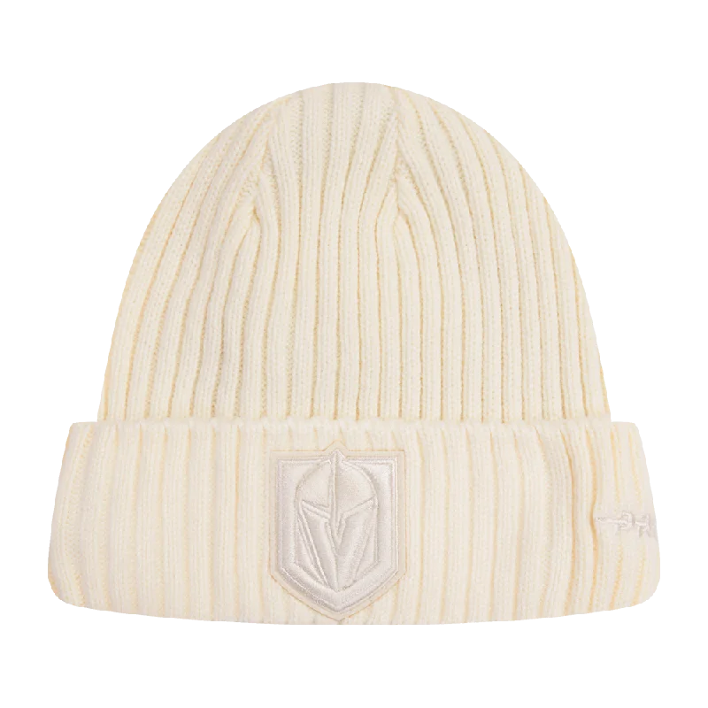 Adjustable cap with sturdy velcro closure -NHL VEGAS GOLDEN KNIGHTS NEUTRAL BEANIE (EGGSHELL)