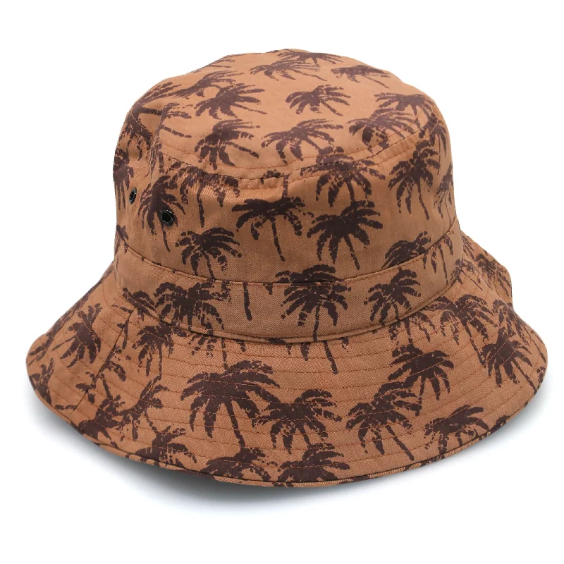 Abstract Bucket Hat for Creativity -Kyle Bucket Hat - Light Brown