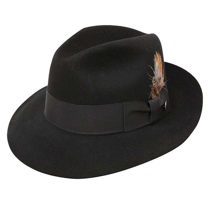 Luxury felt hat with elegant wool finish -Stetson Temple Fedora Hat