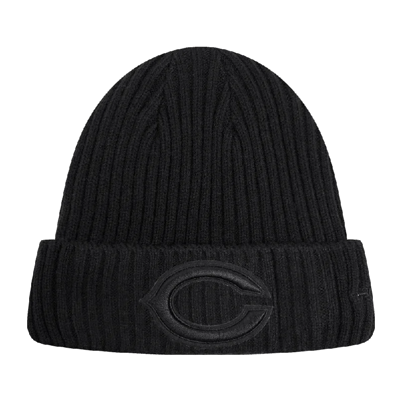 Classic cap with simple logo embroidery -NFL CHICAGO BEARS NEUTRAL UNISEX BEANIE (BLACK)