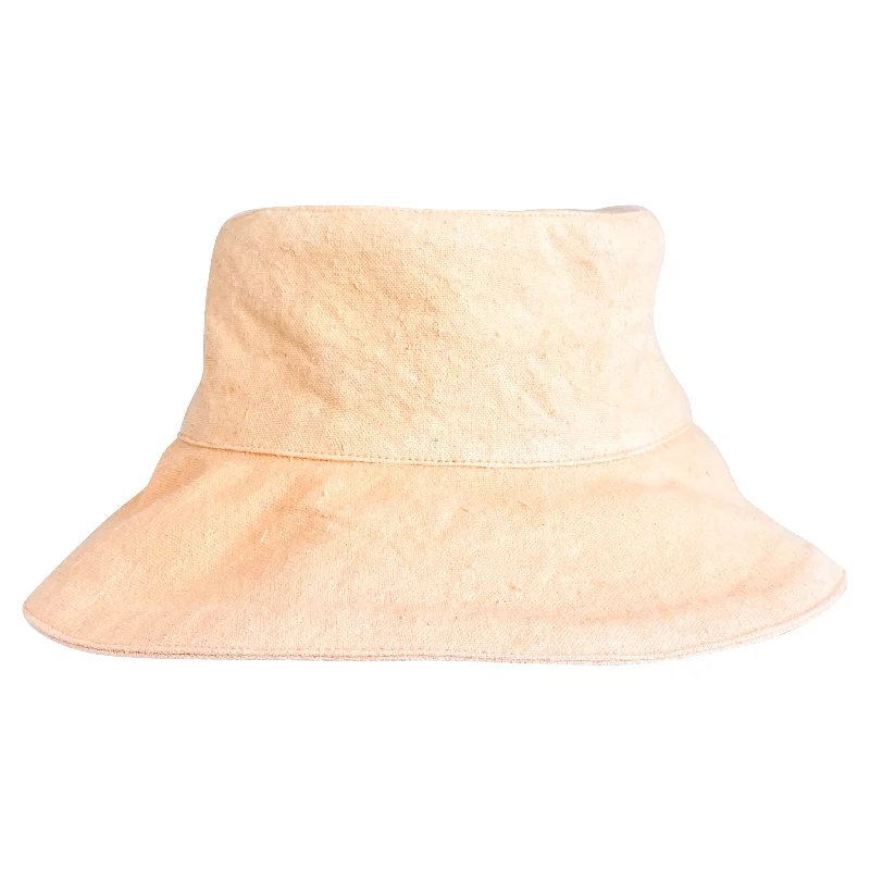 Wool Bucket Hat for Winter -Hand Dyed Orange Bucket Hat