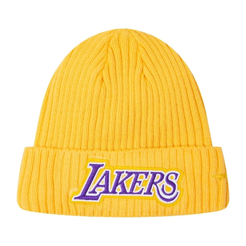 Bright red cap for standout team spirit -NBA LOS ANGELES LAKERS CLASSIC CORE UNISEX BEANIE (YELLOW)