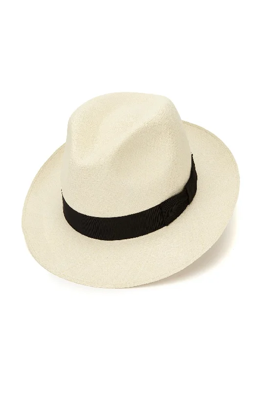 Comfortable straw hat for men with adjustable strap and breathable design -Superfino Montecristi Panama