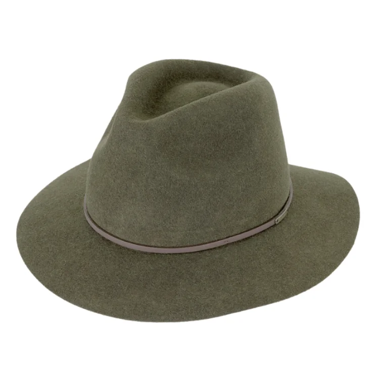 Trendy felt hat for modern urban outfits -Kooringal Mid Brim Fedora Rajah - Cypress