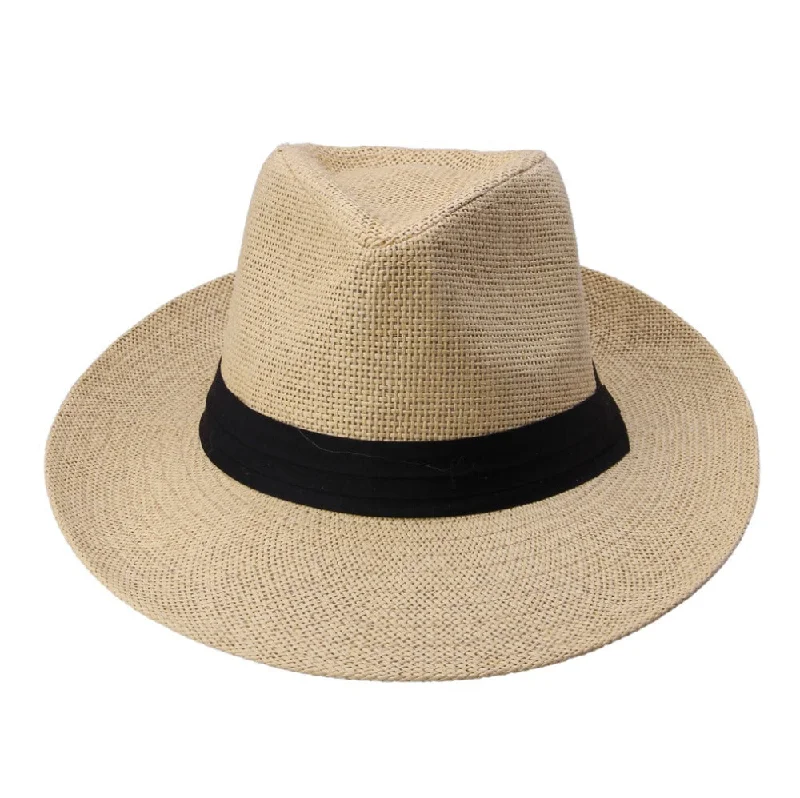 Lightweight straw cap for men with a practical and comfortable design for warm weather -Summer Casual Panama Hat