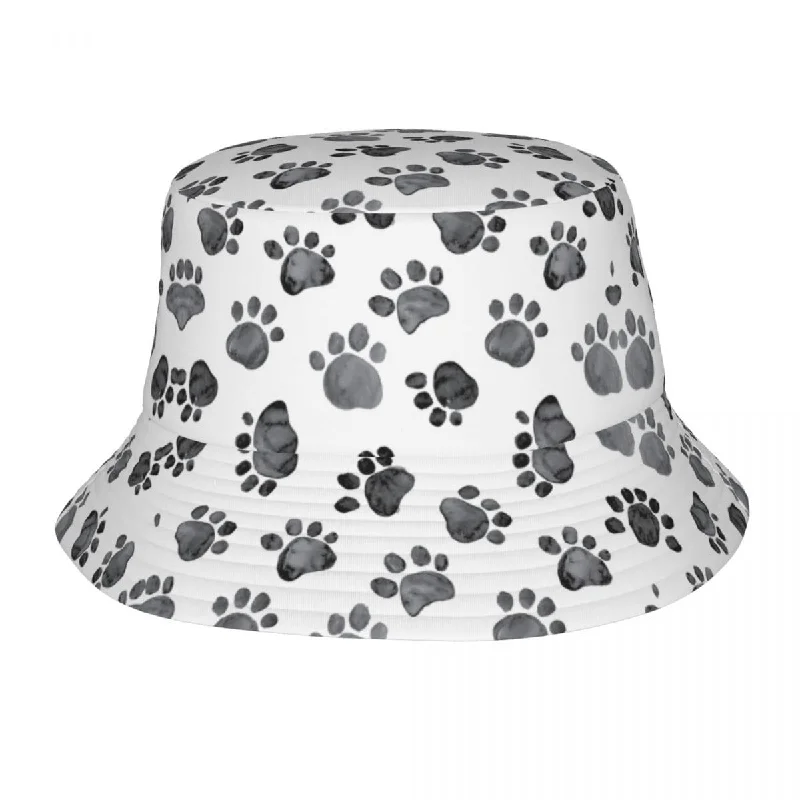 Fashionable Bucket Hat for Style -Cat's Footprint Bucket Hat