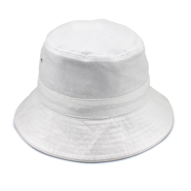 Appliquéd Bucket Hat for Creativity -Jester Bucket Hat - White