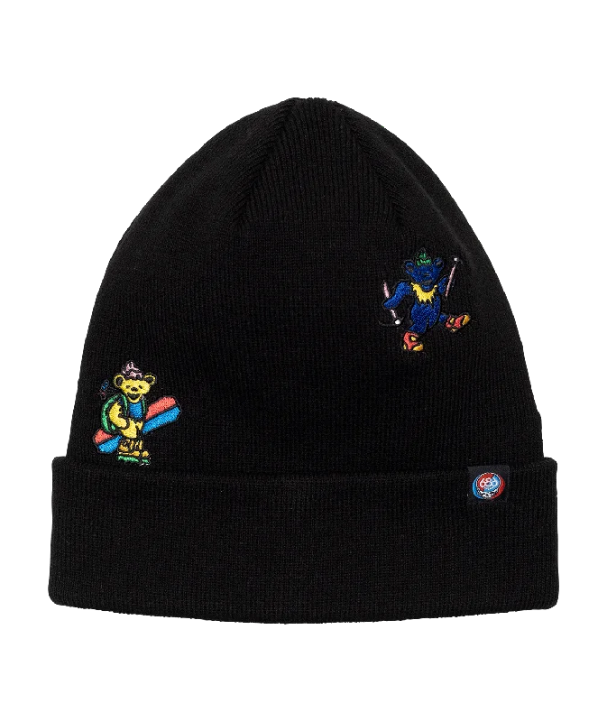 Minimalist cap with small stitched emblem -686 Men's Grateful Dead Knit Beanie