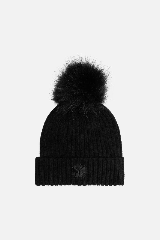 Sports cap with moisture-wicking fabric tech -POMPOM BEANIE HIGH