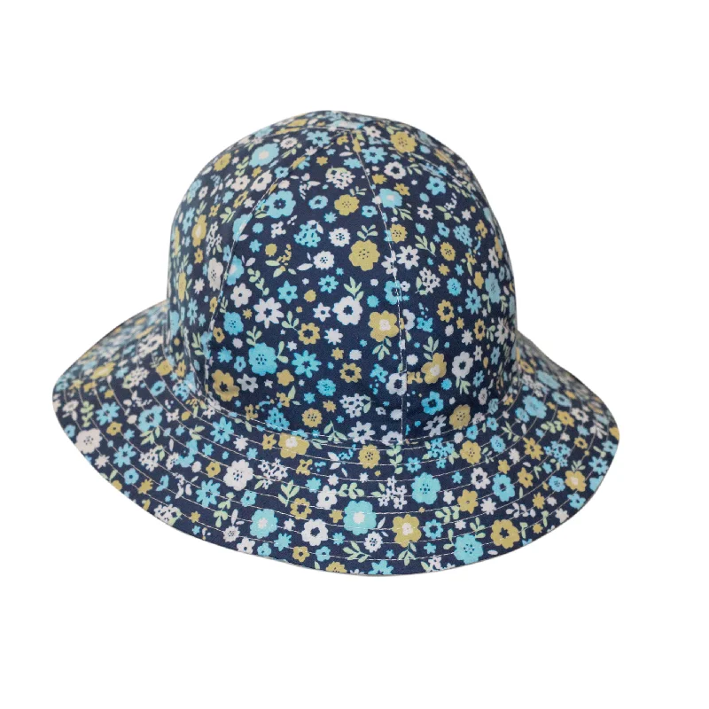 Tennis Bucket Hat for Game -Levi Bucket Hat - Blue Flower