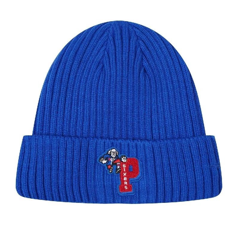 Minimalist cap for sleek simple style -NBA PHILADELPHIA 76ERS MASHUP UNISEX BEANIE (ROYAL BLUE)