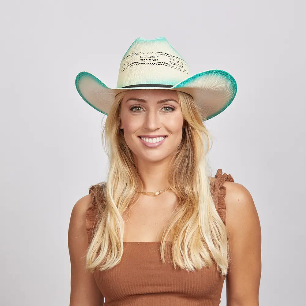 High-quality straw hat for men with a wide brim and durable construction -Olivia | Womens Straw Cowgirl Hat