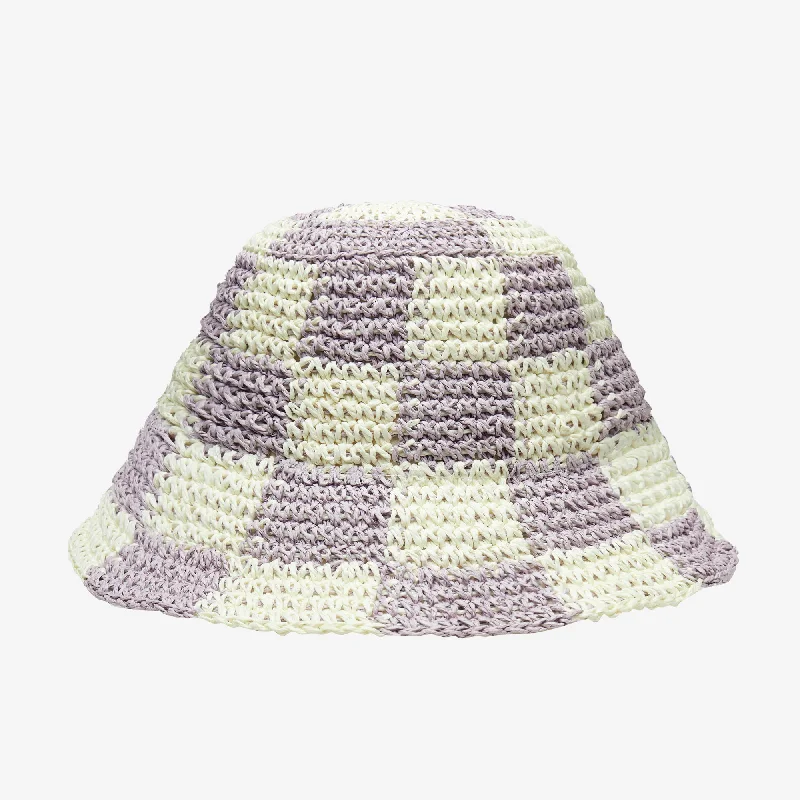 Functional straw cap for men with breathable design and practical use -Sadie in Mauve Ivory