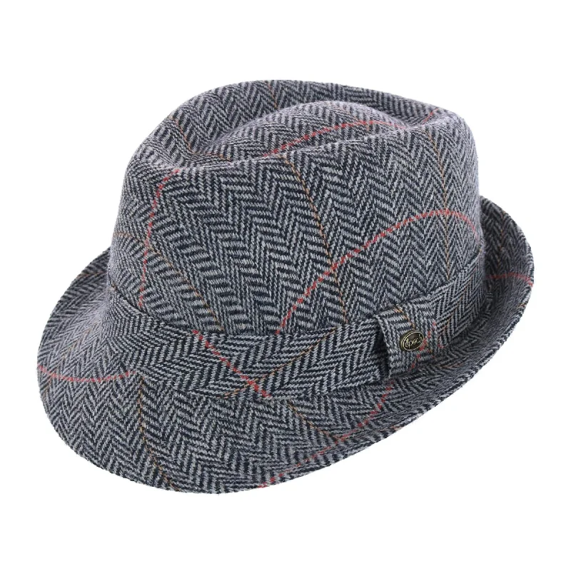 Rugged felt hat for outdoor rugged charm -Epoch Hats Company Men's Classic Plaid Wool Fedora Hat