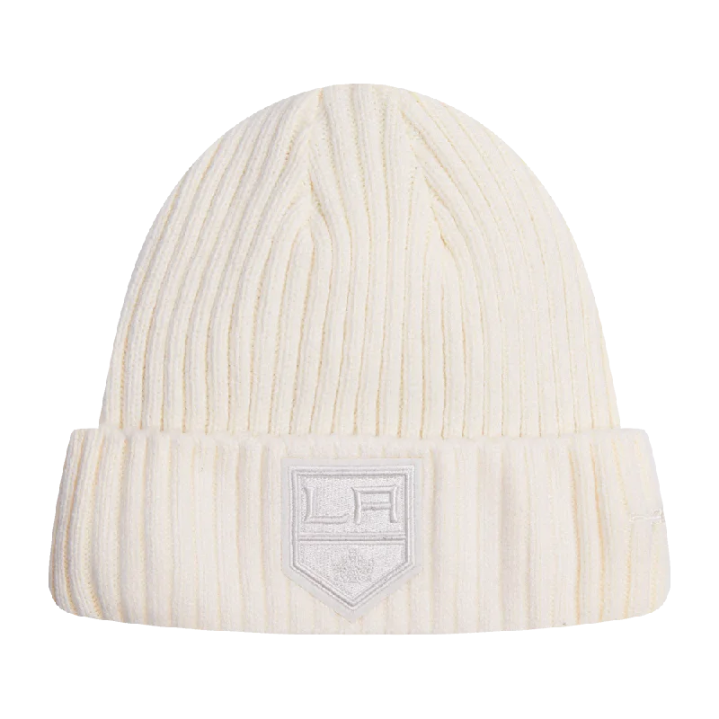 Classic navy cap for timeless wardrobe staple -NHL LOS ANGELES KINGS NEUTRAL BEANIE (EGGSHELL)