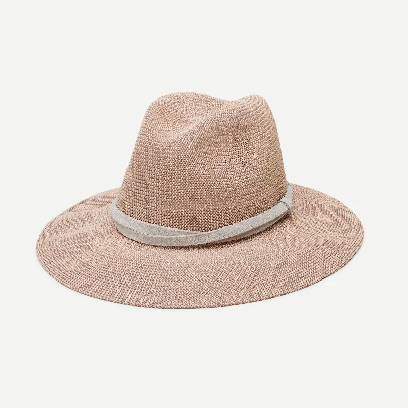 Casual straw cap for women with minimalist design and chic, effortless style -Sedona in Pink