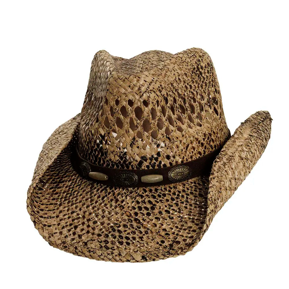 Lightweight woven straw hat for women with comfortable and airy design -Sedona | Womens Woven Seagrass Straw Cowgirl Hat