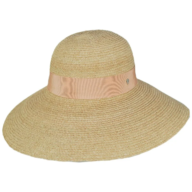 Natural fiber straw hat for women with sustainable materials and eco-friendly style -Cori Raffia Straw Sun Hat