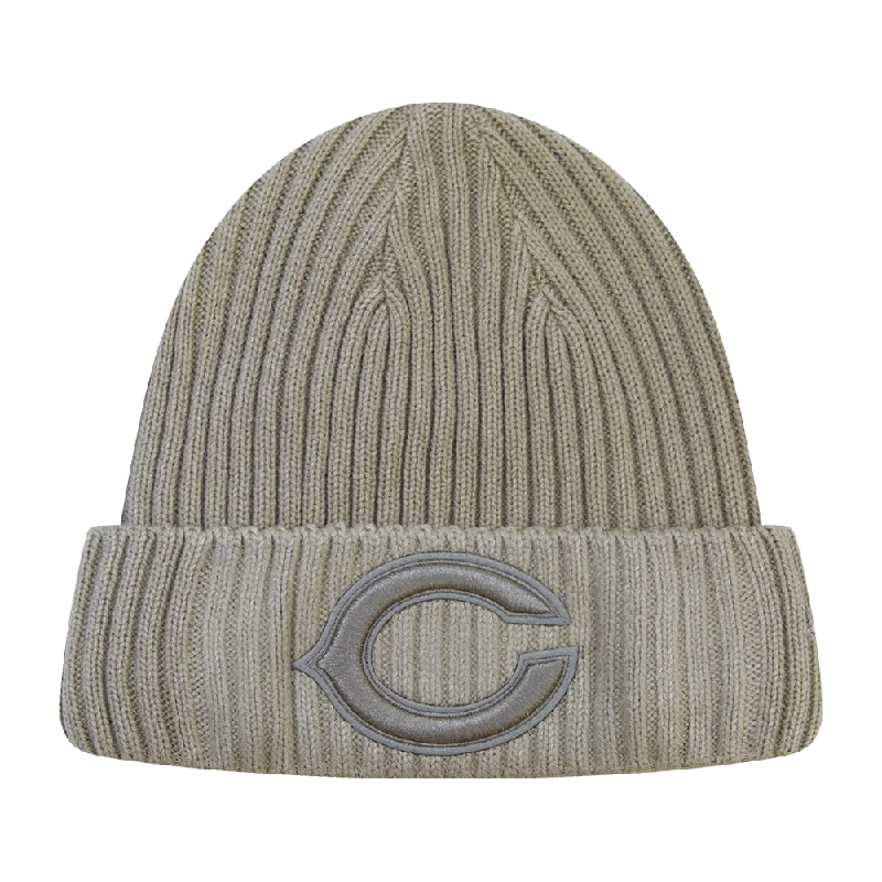 Neon trucker cap for high-visibility safety -NFL CHICAGO BEARS NEUTRAL UNISEX BEANIE (TAUPE)