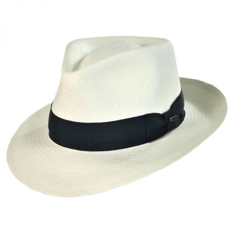 Casual felt hat for relaxed weekend vibes -Panama Hot Springs Straw C-Crown Fedora Hat