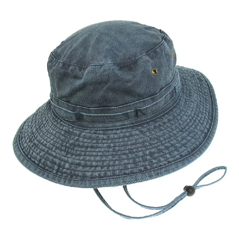 Black Bucket Hat for Versatile -Packable Cotton Boonie Hat - Navy Blue