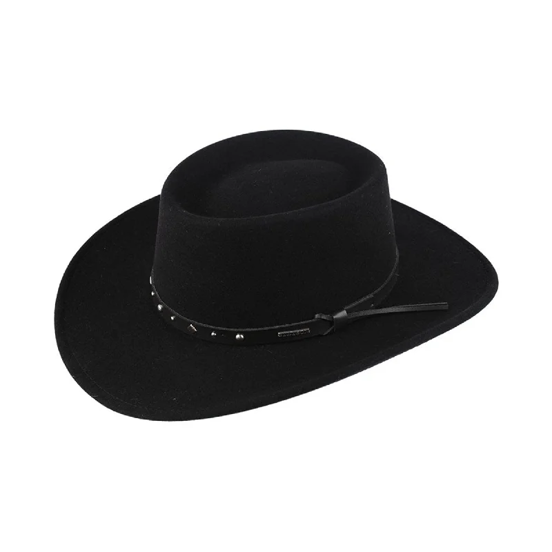 Handmade straw hat for women with intricate weaving and boho style -Black Hawk - Crushable