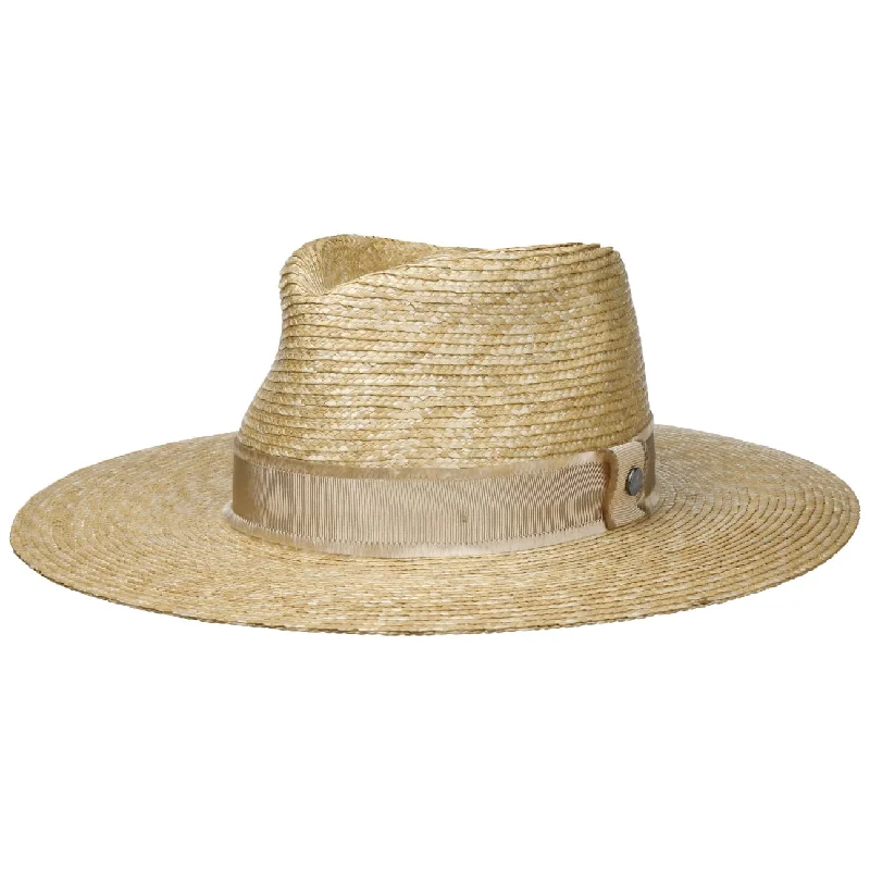 Soft straw sun hat for men with light, airy material and wide brim -Villisca Traveller Straw Hat by Lierys