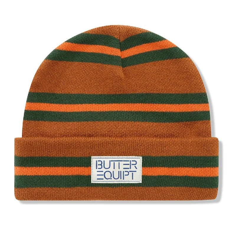 Graphic trucker cap for playful fashion flair -Butter Goods - Equipt Beanie Oak