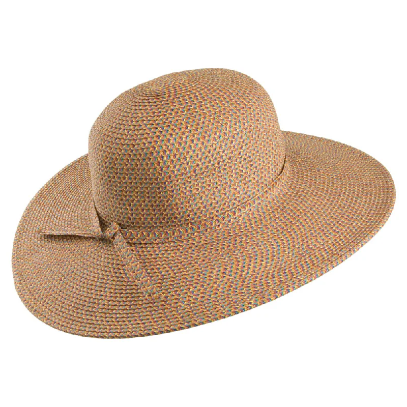 Soft straw sun hat for men with light, airy material and wide brim -sur la tête Womens Sorbet Sun Hat - Multi-Coloured