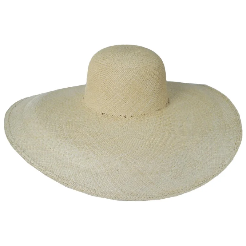 Handmade straw cowboy hat for men with a rugged and timeless look -Ibiza Wide Brim Panama Straw Swinger Sun Hat