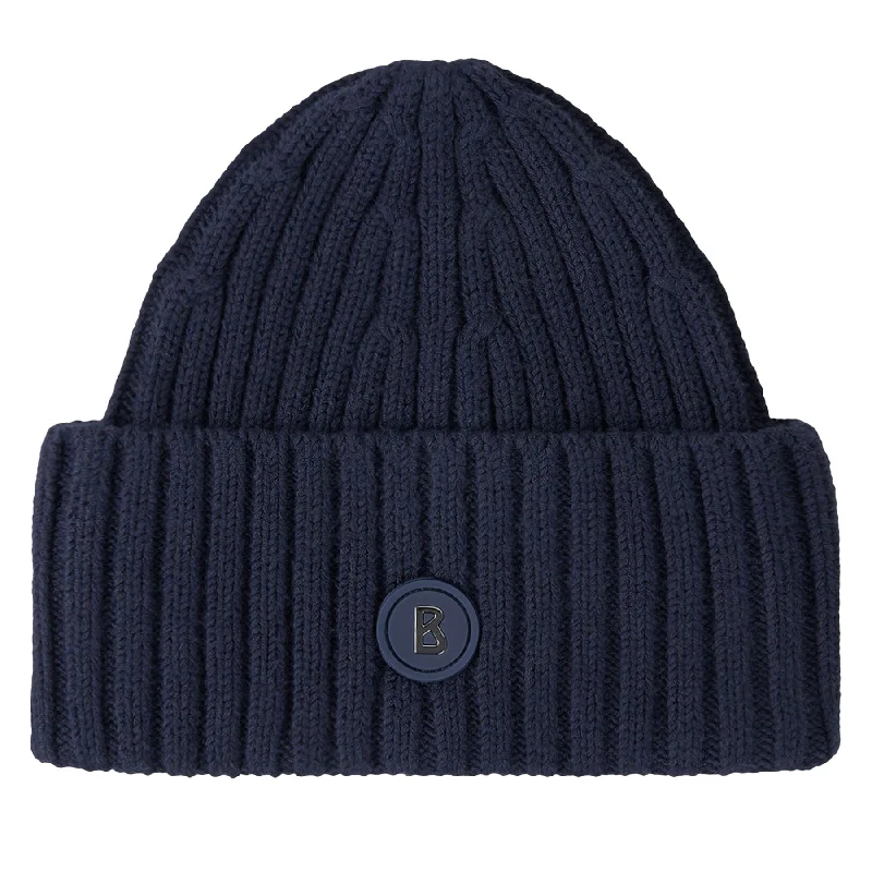 Retro cap with faded wash finish -Womens Bony Knitted Beanie Navy - AW24